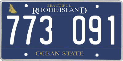 RI license plate 773091