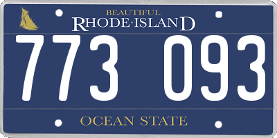 RI license plate 773093
