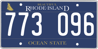 RI license plate 773096
