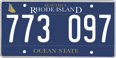 RI license plate 773097