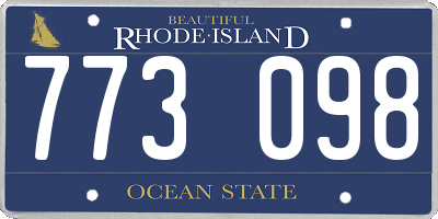 RI license plate 773098