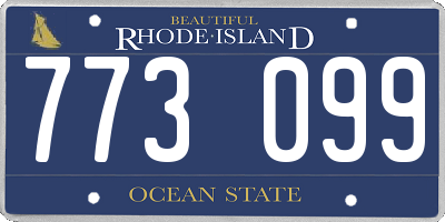 RI license plate 773099