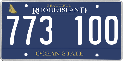 RI license plate 773100