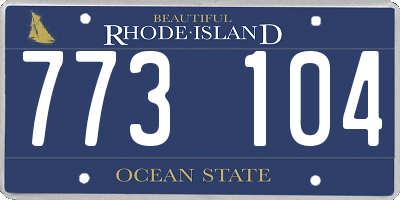 RI license plate 773104