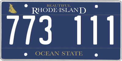 RI license plate 773111