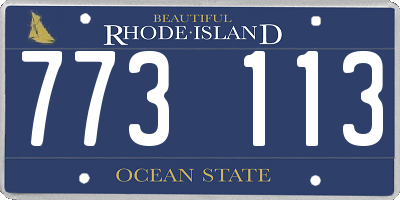 RI license plate 773113