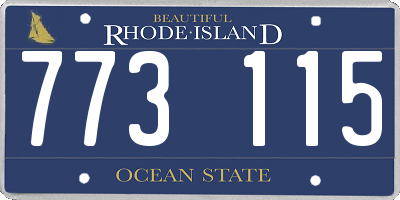 RI license plate 773115