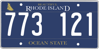 RI license plate 773121