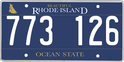 RI license plate 773126
