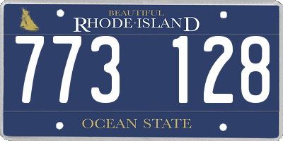 RI license plate 773128