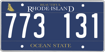 RI license plate 773131