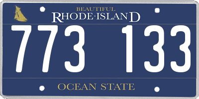 RI license plate 773133