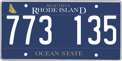 RI license plate 773135