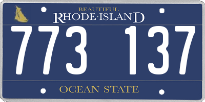 RI license plate 773137