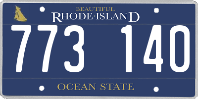 RI license plate 773140