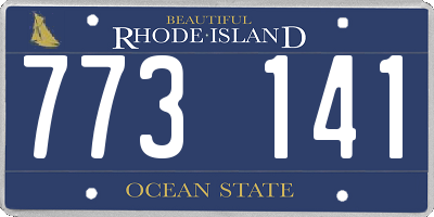 RI license plate 773141