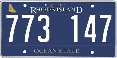 RI license plate 773147