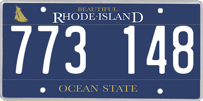 RI license plate 773148