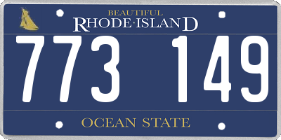 RI license plate 773149