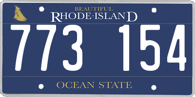 RI license plate 773154