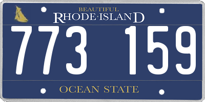 RI license plate 773159
