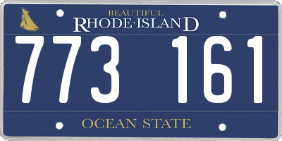 RI license plate 773161