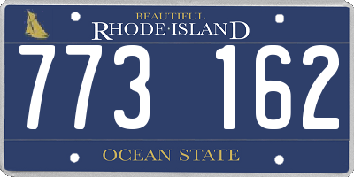 RI license plate 773162