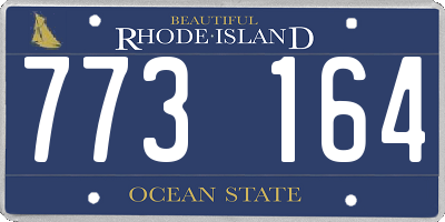 RI license plate 773164