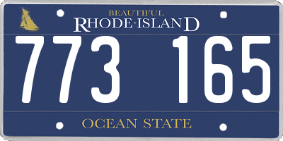 RI license plate 773165