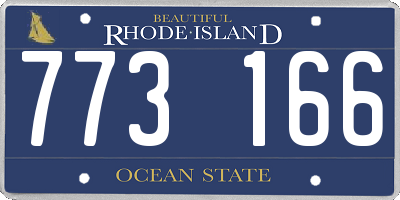 RI license plate 773166
