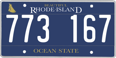 RI license plate 773167