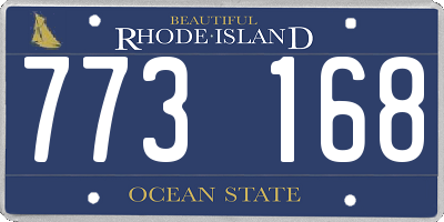 RI license plate 773168