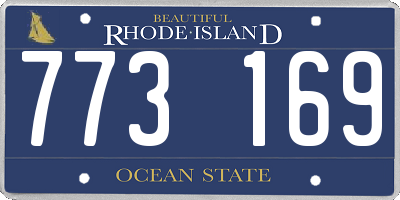 RI license plate 773169
