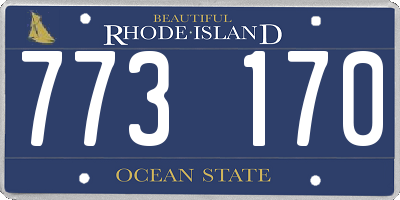 RI license plate 773170