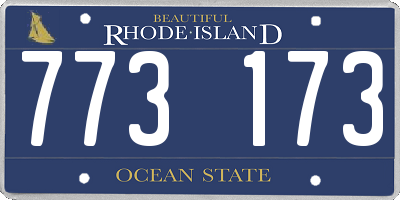 RI license plate 773173