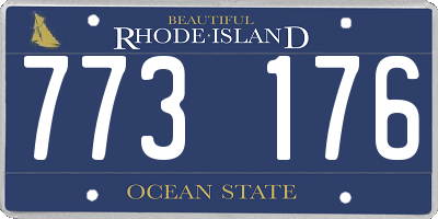 RI license plate 773176