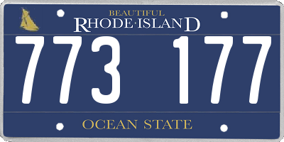 RI license plate 773177