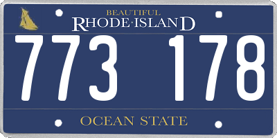 RI license plate 773178