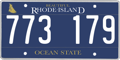 RI license plate 773179