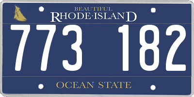 RI license plate 773182