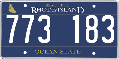 RI license plate 773183