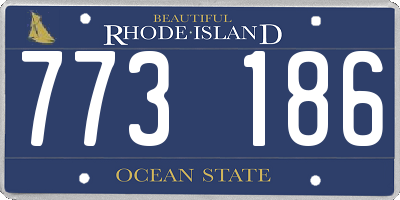 RI license plate 773186