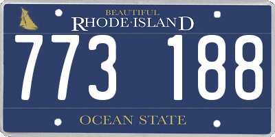 RI license plate 773188
