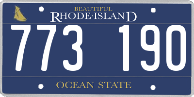RI license plate 773190