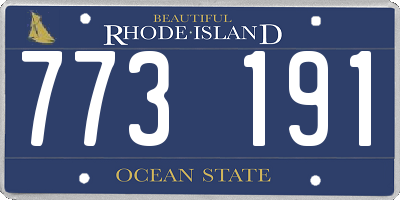 RI license plate 773191