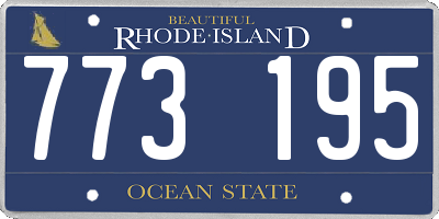 RI license plate 773195