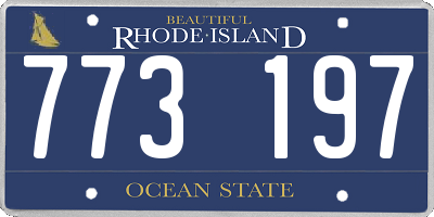 RI license plate 773197