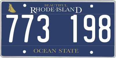 RI license plate 773198