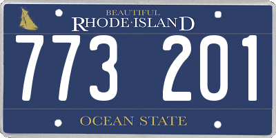 RI license plate 773201