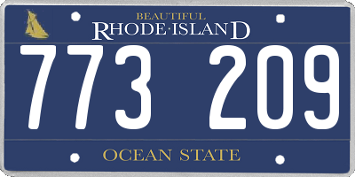 RI license plate 773209